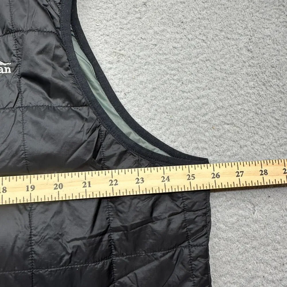 LL Bean 288306 Primaloft Packaway Nylon Vest XXL Tall Insulated Full Zip Black